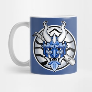 Blue Oni with circle Mug